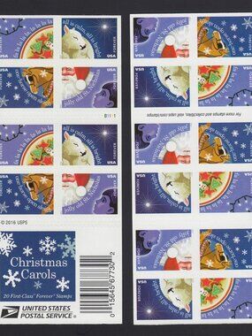 6000 CHRISTMAS CAROLS US FOREVER Stamps 500 Booklets of 20 6000 stamps
